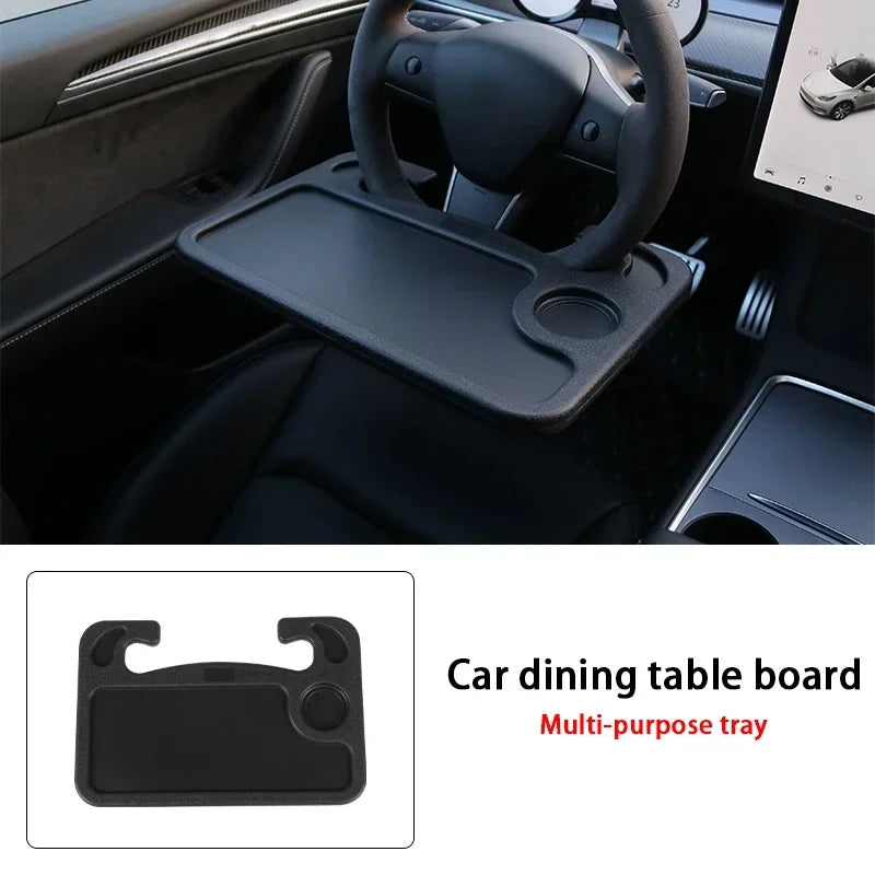 In car restaurant, in car dining plate, laptop stand, tablet desk, car steering wheel, small table board, in car dining table
