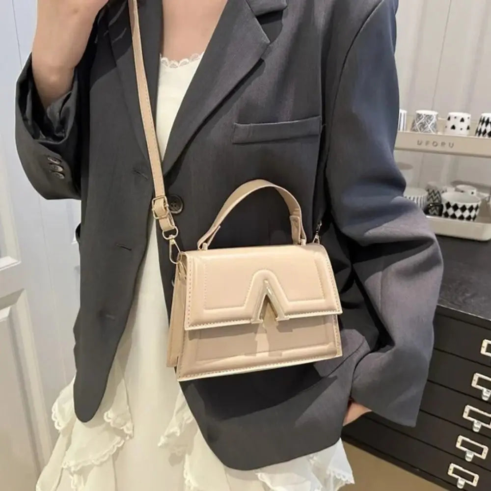 Casual Retro Shoulder Bag Candy Color Street Trend Crossbody Bag PU Material Large Capacity Ladies Handbag