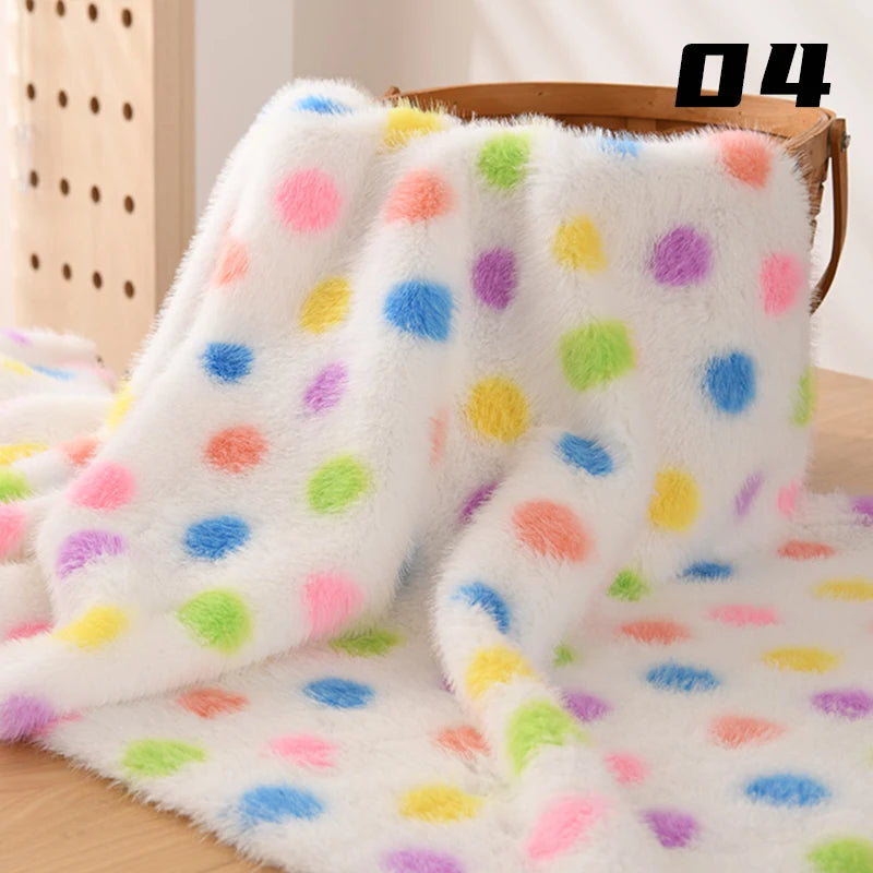 Eco-Friendly Faux Mink Fur Fabric 50x160cm Deer Zebra Leopard Animal Print DIY Craft Material for Clothing Bags Dolls