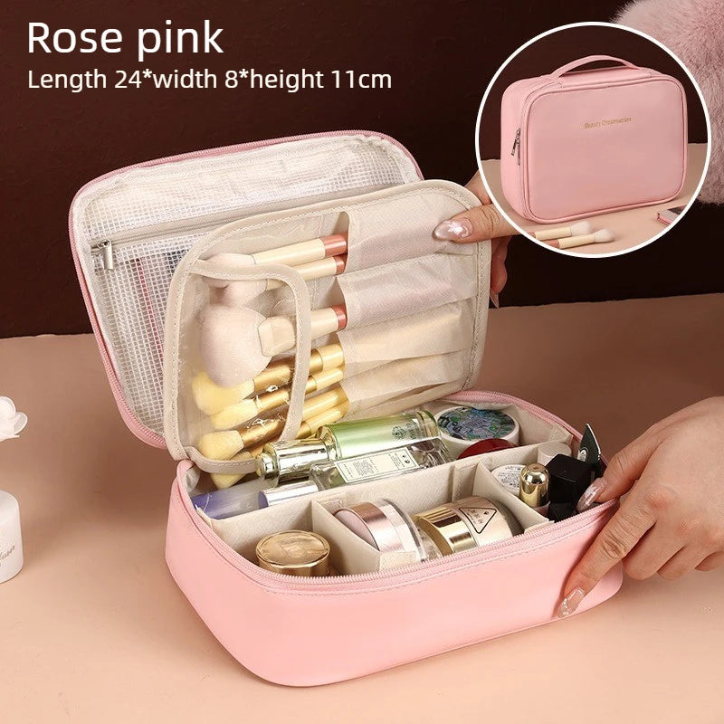 Partition Makeup Bag Organizing Large Capacity Storage Bag Hand-held Travel Makeup Toothbrush Dental Utensils Toiletries Bag