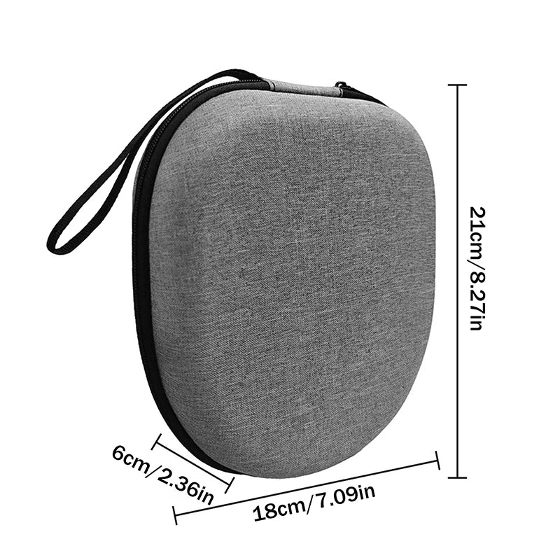 New New High-capacity Headset Headphone Case Earphones Shockproof Storage Box Hard Shell EVA Headphone Zipper Protective Bag