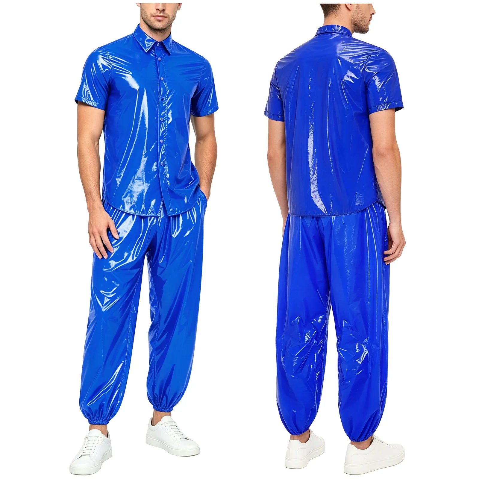 Mens Waterproof Tracksuit Sauna Sweat Outfit Zipper Pocket Hoodie Sweatshirt Windbreaker And Jogging Pants Rainwear Sportswear