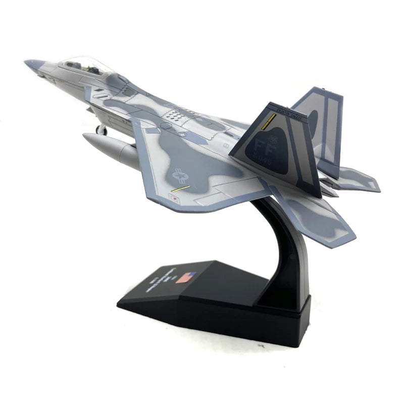 JASON TUTU 1/100 Scale Diecast Alloy Model F-22 Fighter US Air Force Aircraft F22 Raptor Collect Gifts