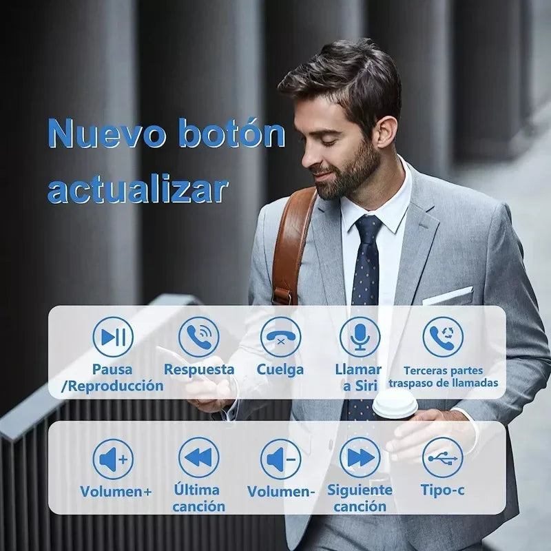 Wireless Headphones Bluetooth Headset With Microphone Earphones  Handsfree Noise Canceling Audifonos Talking Business Driving
