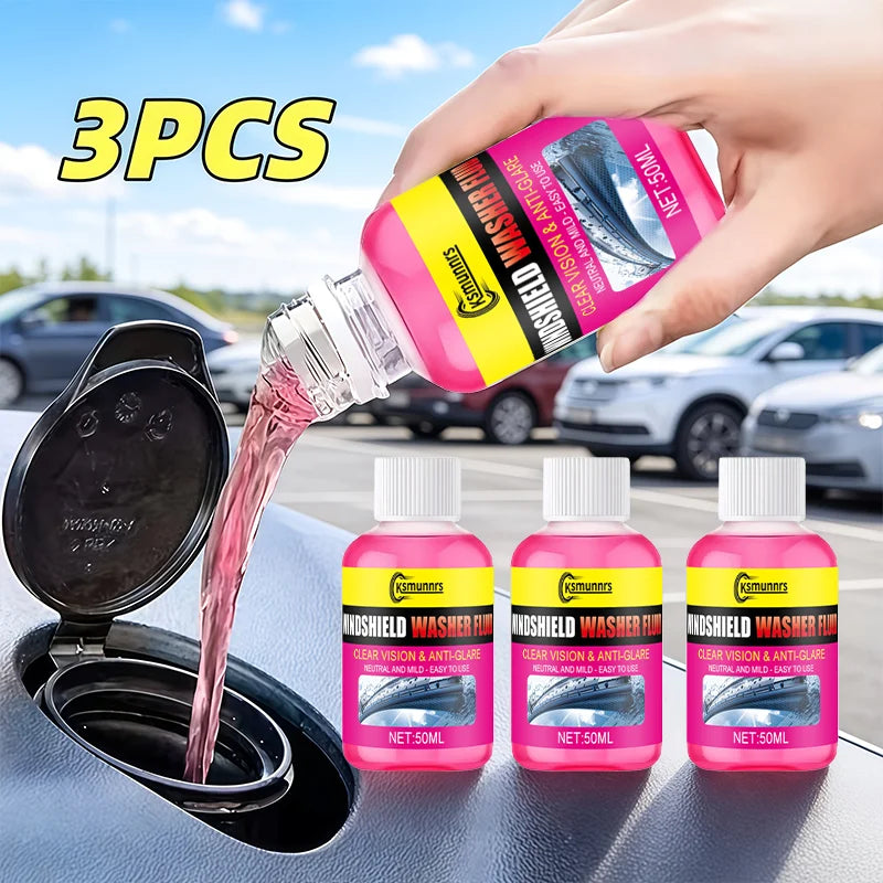 3pcs Concentrated Car Windshield Wiper Fluid Rain-Repellent Anti-Fog Solution for Smooth Glass Cleaning No Streaks