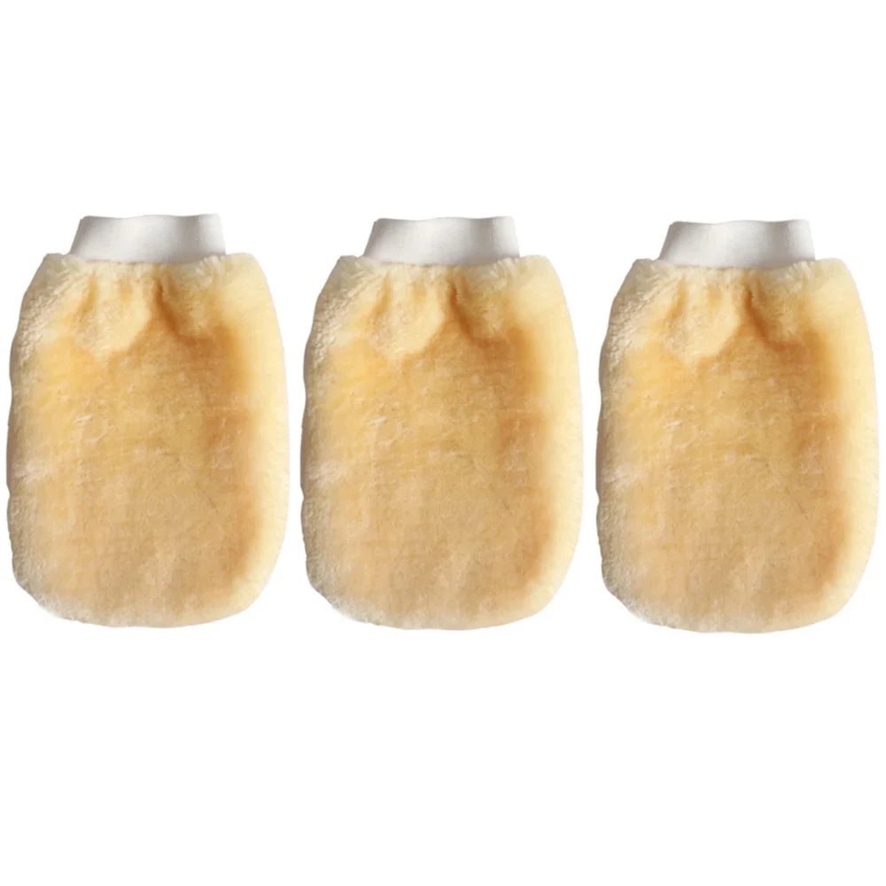 1-10 PCS Car Wash Microfiber Gloves Soft Thickened Wool Plush Waterproof Car Cleaning Mitt Double-faced Glove Car Wash Supplies