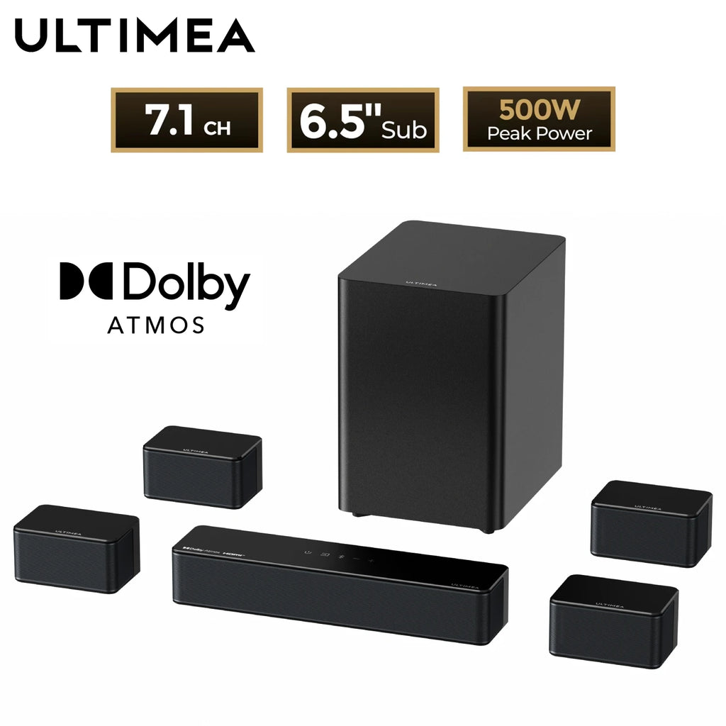 ULTIMEA 7.1 Surround Sound System Sound Bar for TV with Dolby Atmos & APP Control, Home Cinema Bluetooth Speaker with Subwoofer