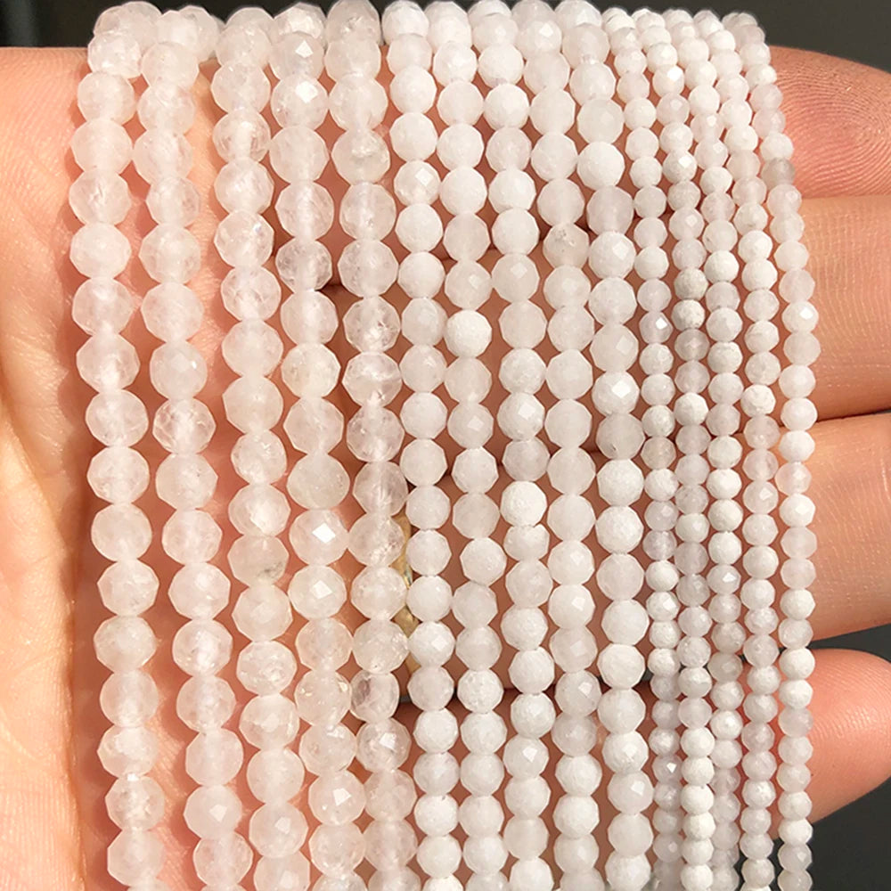 Natural Red Jasper 2mm 3mm 4mm Faceted Round Loose Spacer Beads Diy Bracelet Necklace Jewelry Making Handmade Crafts Accessories