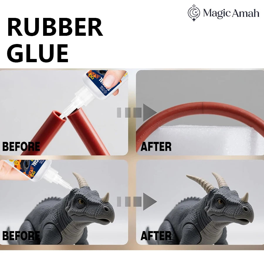 1-3Pcs Special Cyanoacrylate Glue for Rubber Fast Curing Strong Bond Adhesive for Car Tire Slippers Rubber Belt Instant Repair