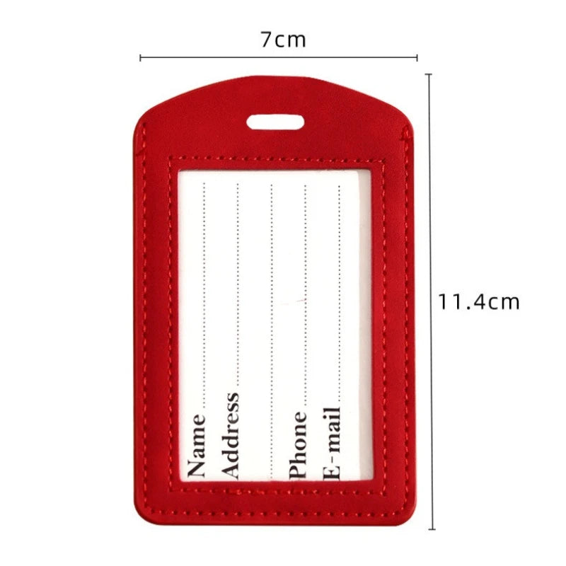 Leather Luggage Tag Name Address ID Holder Travel Accessories Baggage Label Suitcase Tag