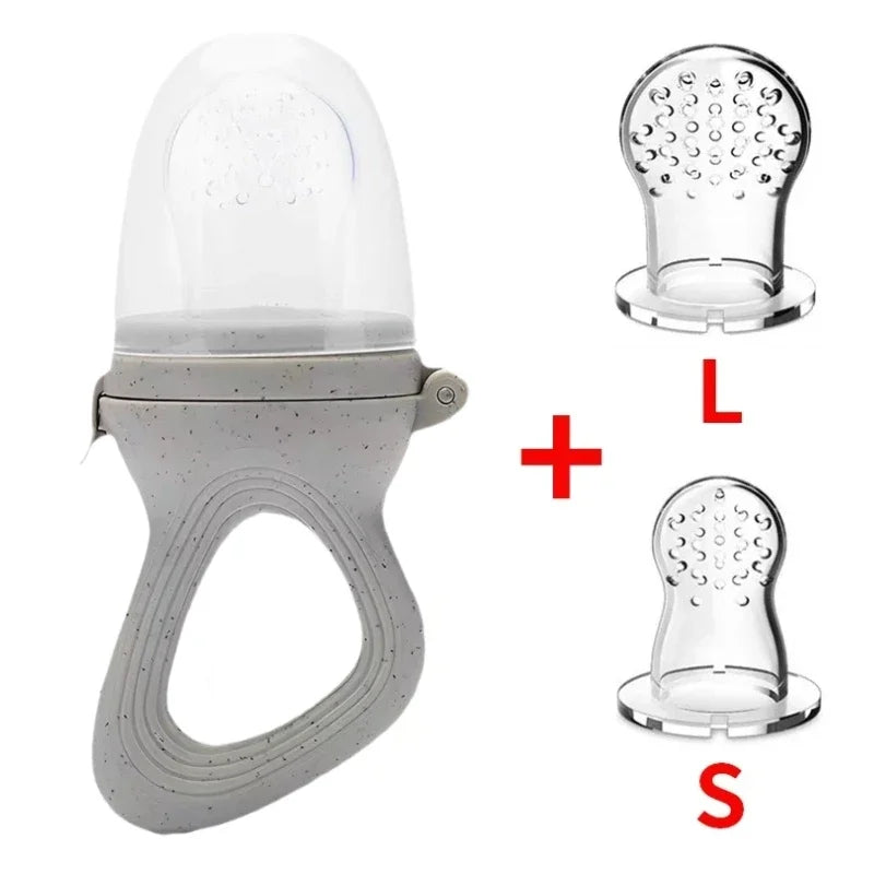 Silicone Baby Fruit Feeder Mini Freezer Tray Fresh Food Chew Bag for Infant Self Feeding Milk Popsicle Molds for Teething Relief