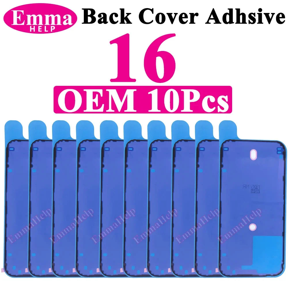 10pcs Waterproof Seal Sticker Back Cover Side For iPhone 16 Plus 15 Pro Max 14 16E Front LCD Display Adhesive Tape Seal