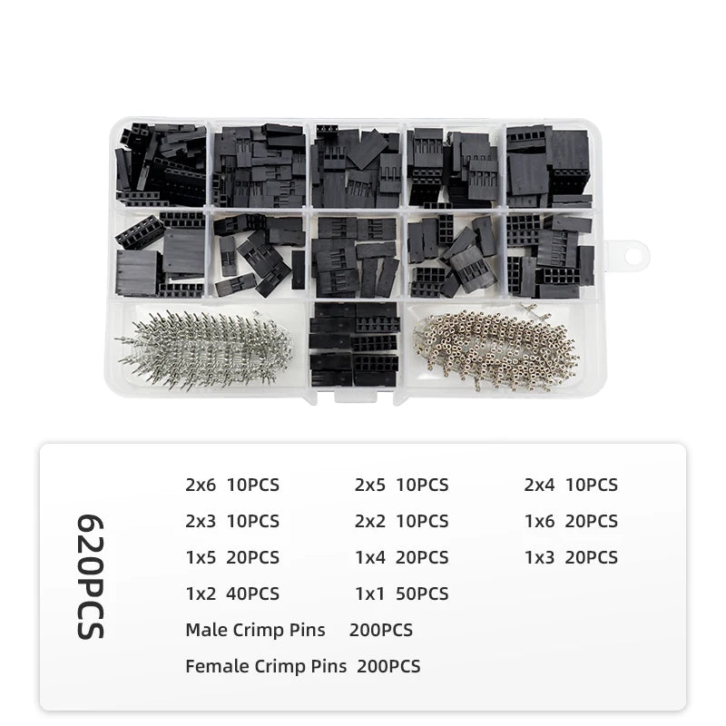 SN-58B Dupont Crimping Tool Kit 2.54mm Pitch Single Row Male Headers, Dupont Crimp Pins Jumper Wire Crimping Plier Hand Tool