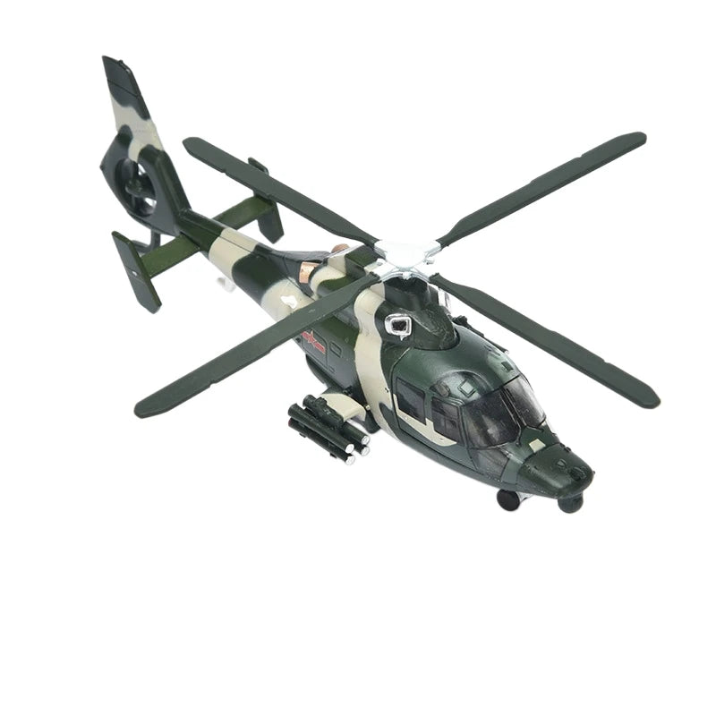 1:100 Scale Zhi9 Helicopter Model: Die-Cast Alloy Construction with Detachable Metal Base—High-Quality Realistic Model Toy