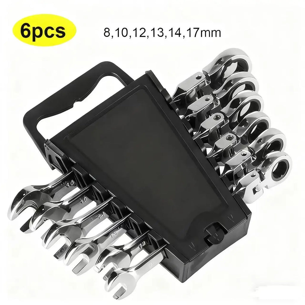 Ratchet Wrench of Keys Spanner Set Hand Tool 72-Tooth Ratcheting Flexible Head Mirror Finish for Car Repair Tools
