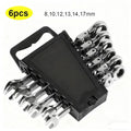 Ratchet Wrench of Keys Spanner Set Hand Tool 72-Tooth Ratcheting Flexible Head Mirror Finish for Car Repair Tools