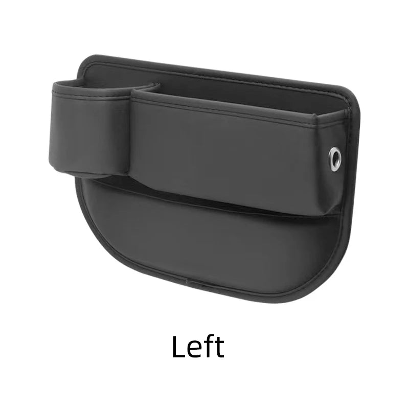 Universal Car Seat Gap Organizer Storage Box Multifunction Leather Crevice Side Storage Pocket Wallet Keys Card with Cup Holder