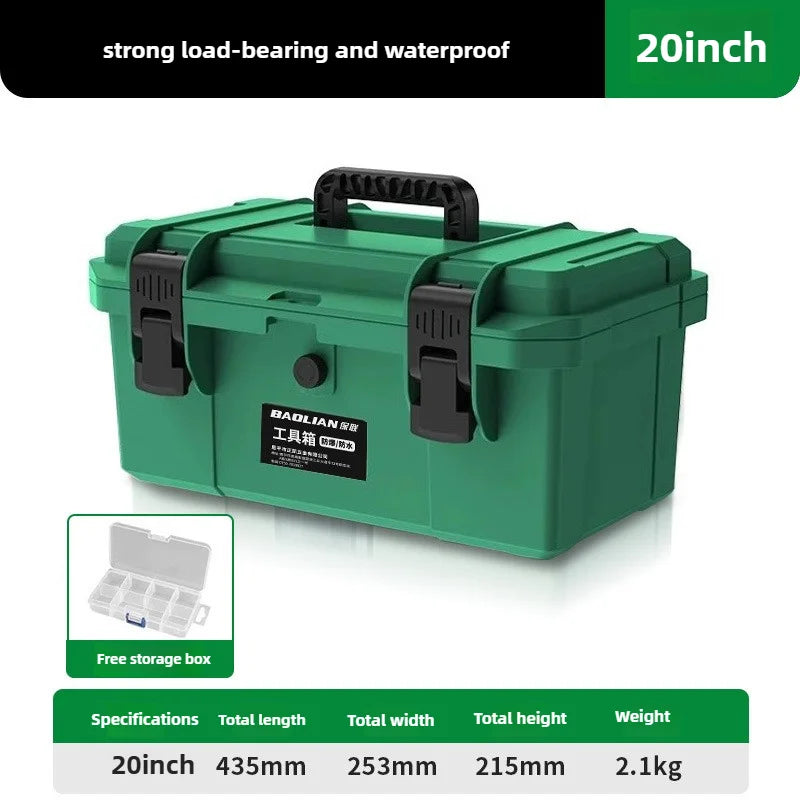 Portable Plastic Tool Box Waterproof Professional Multifunctional Electrician Storage Protective Shockproof Suitcase Tool Box