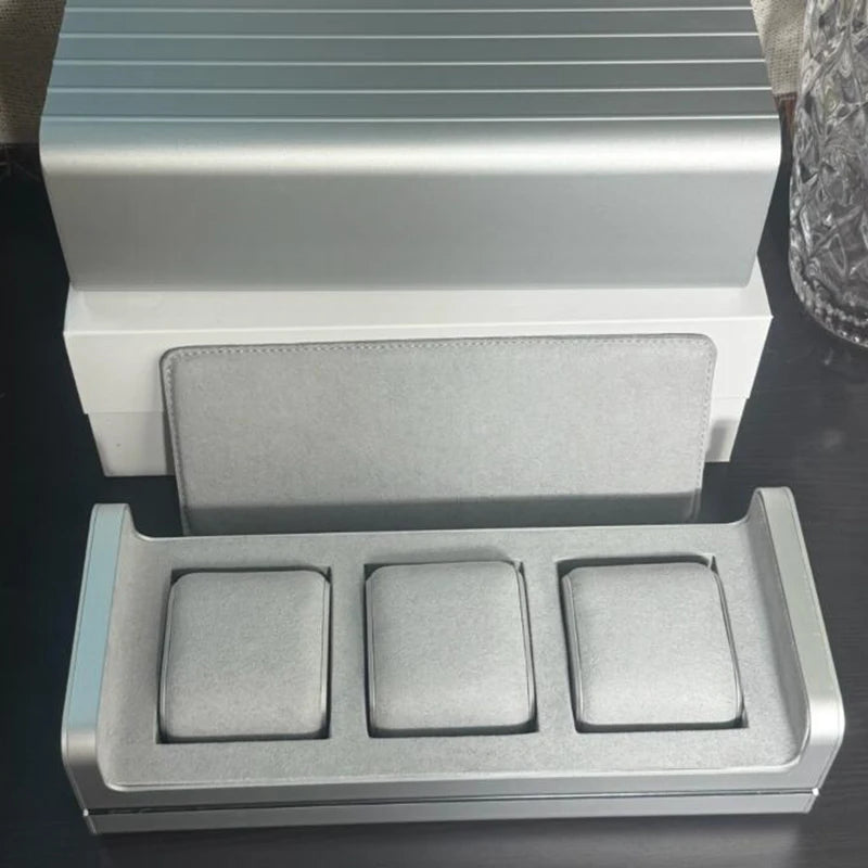 Aluminum Watch Case Three Watch Position Storage Box Jewelry Box