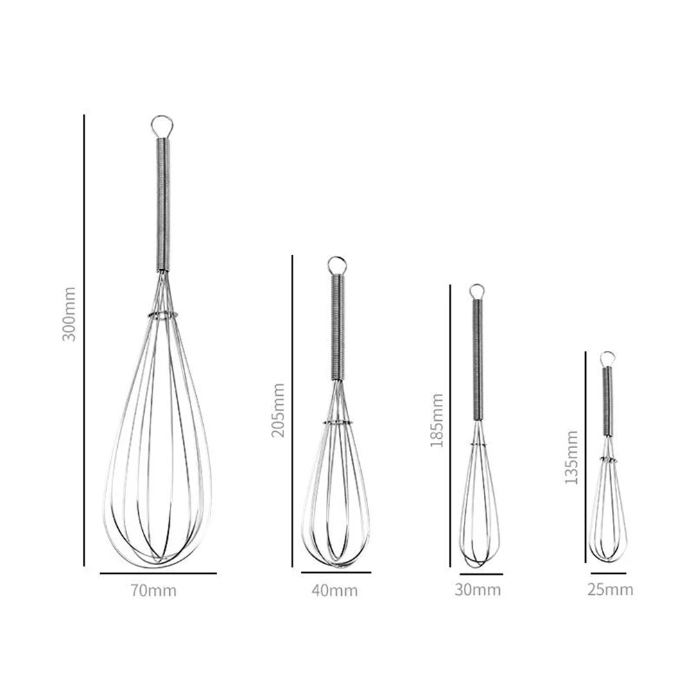 Balloon Wire Whisk Stainless Steel Hand Mixer Cream Egg Stirrer for Mixing Whisking Beating Stirring