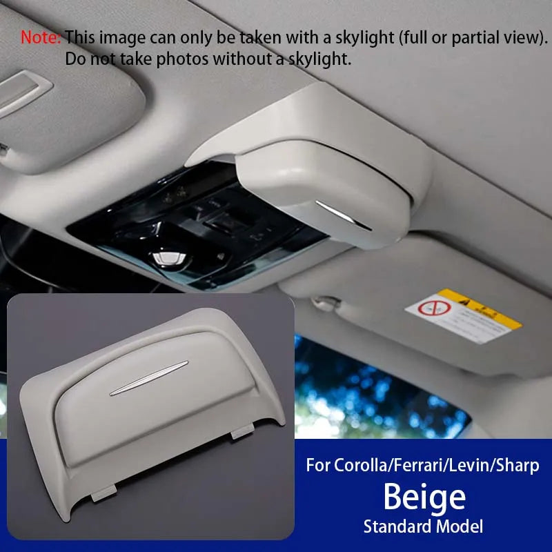 Car Sunglasses Box Holder Organizer Panoramic Sunroof Glasses Storage Box Case ABS For Toyota Corolla, Sharp, Landa Accessories