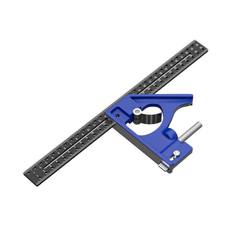 Woodworking 90°and 45° Right Angle Movable L-Shape High Precision Long Board Ruler Multifunctional Combination Square