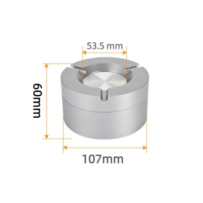 Cool Premium Feel Mechanical Rotating Ashtray with Lid Ash Tray for Smoking Accessories Home Car Gift for Boyfriend