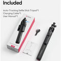 Ulanzi TT23 1.63M Auto Tracking Selfie Stick Quad-Leg Phone Tripod Stand with 10M Remote Control Gesture Control for Camera Vlog