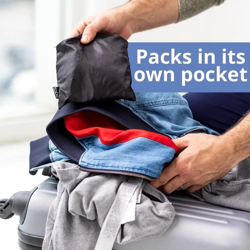 Travel Neck Pillow That You Stuff with Clothes - Avoid Excess Luggage fees. Doubles as a Carry-On and Extra Luggage