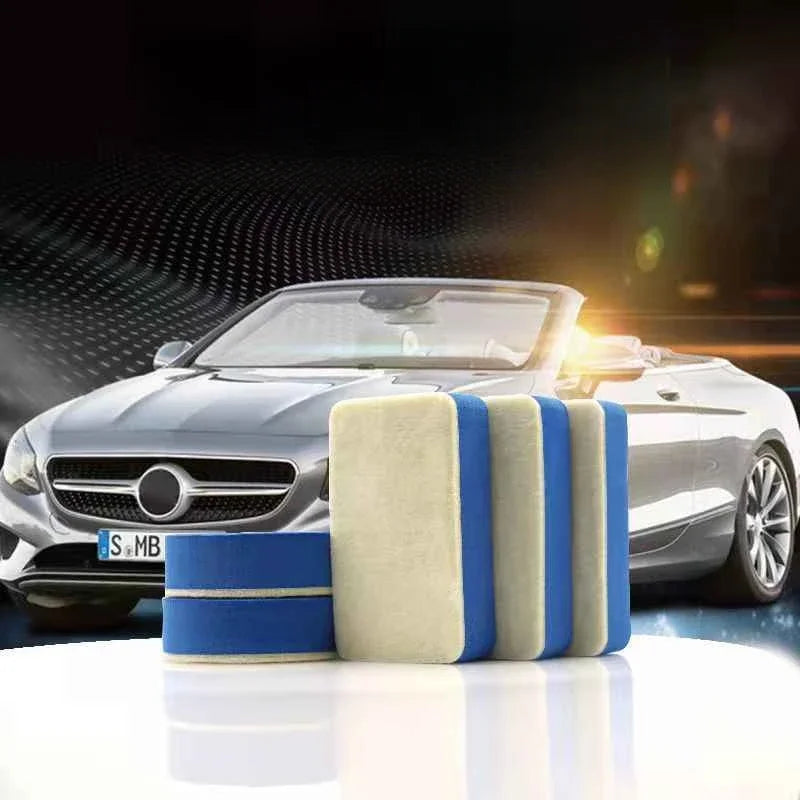 Car Glass Oil Film Cleaning Sponge Wiper Polishing Sponges Car Windshield Wool Felt Brush Oil Removal Tools