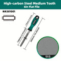 AMR 1pc Metal File 6 Inch Professional Carbon Steel Flat/Half-Round/Triangular Square Round File for Metal Work