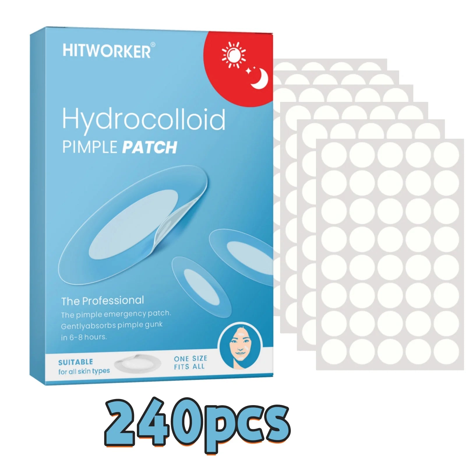 240/400/800pcs Ultra-Thin Invisible Acne Patches, Invisible Pimple Stickers for Face