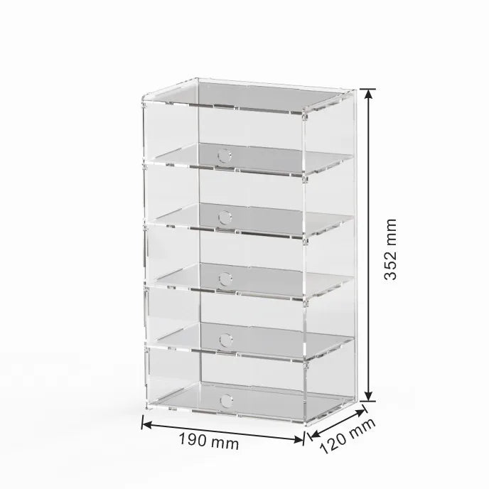 Clear Acrylic Multi-layer Tier Display Case with Door Storage Box for Model Cars Building Blocks Figures Collectibles