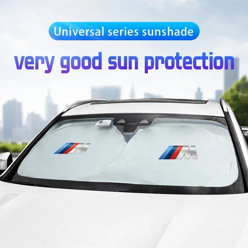 Car Windshield Sun Shade Visor UV Protection Shield For BMW X1 X2 X3 X5 X4 X6 X7 G30 G20 G32 G11 G12 F40 F30 F20 i7 glasses clip