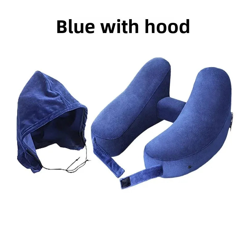 Portable Travel H-Shaped Inflatable Neck Pillow High-Quality Aviation Standard Neck Support Pillow For Infants And Adults