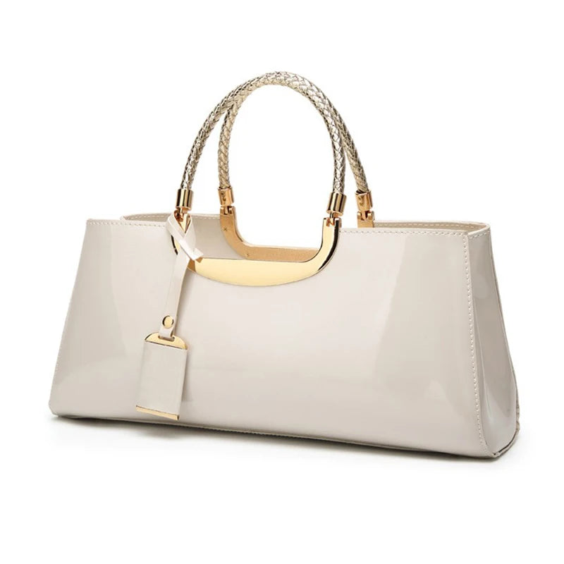 2026 New Trendy Patent Leather Glossy Crossbody Bag, Simple and Versatile Handbag, Women's Evening Bag