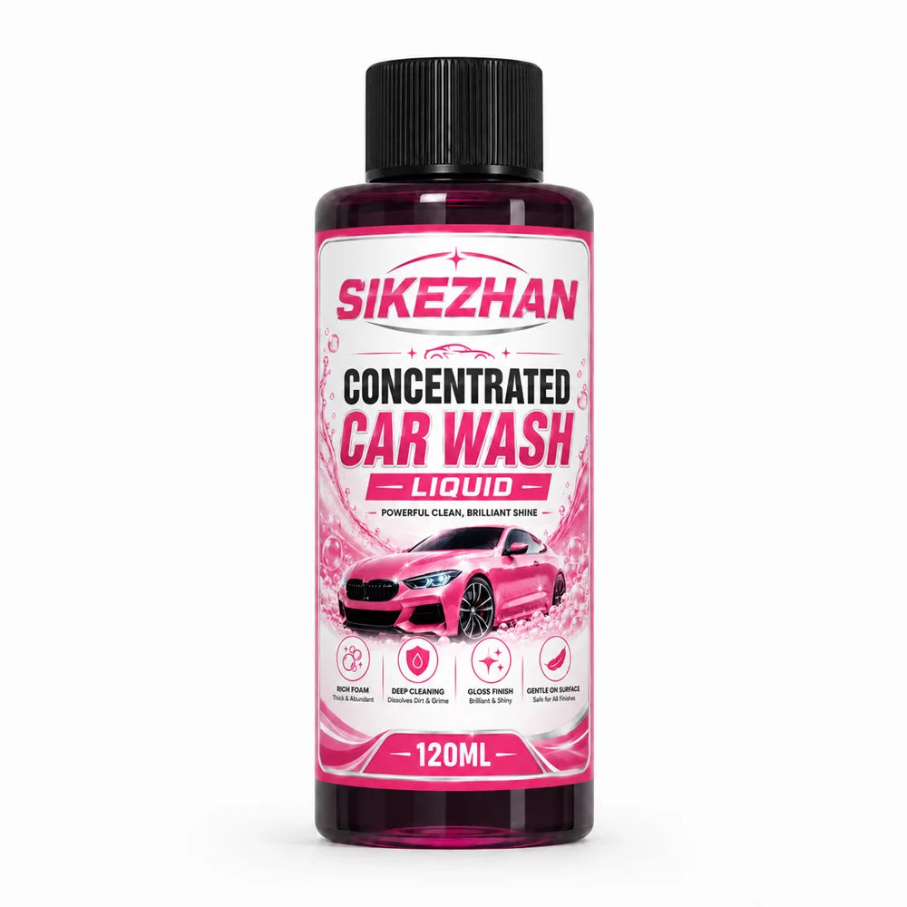 SIKEZHAN 3Pcs Car Wash Liquid with Microfiber Wash Mitt High Foam Auto Shampoo Vehicle Exterior Cleaner for Car Motorcycle Care