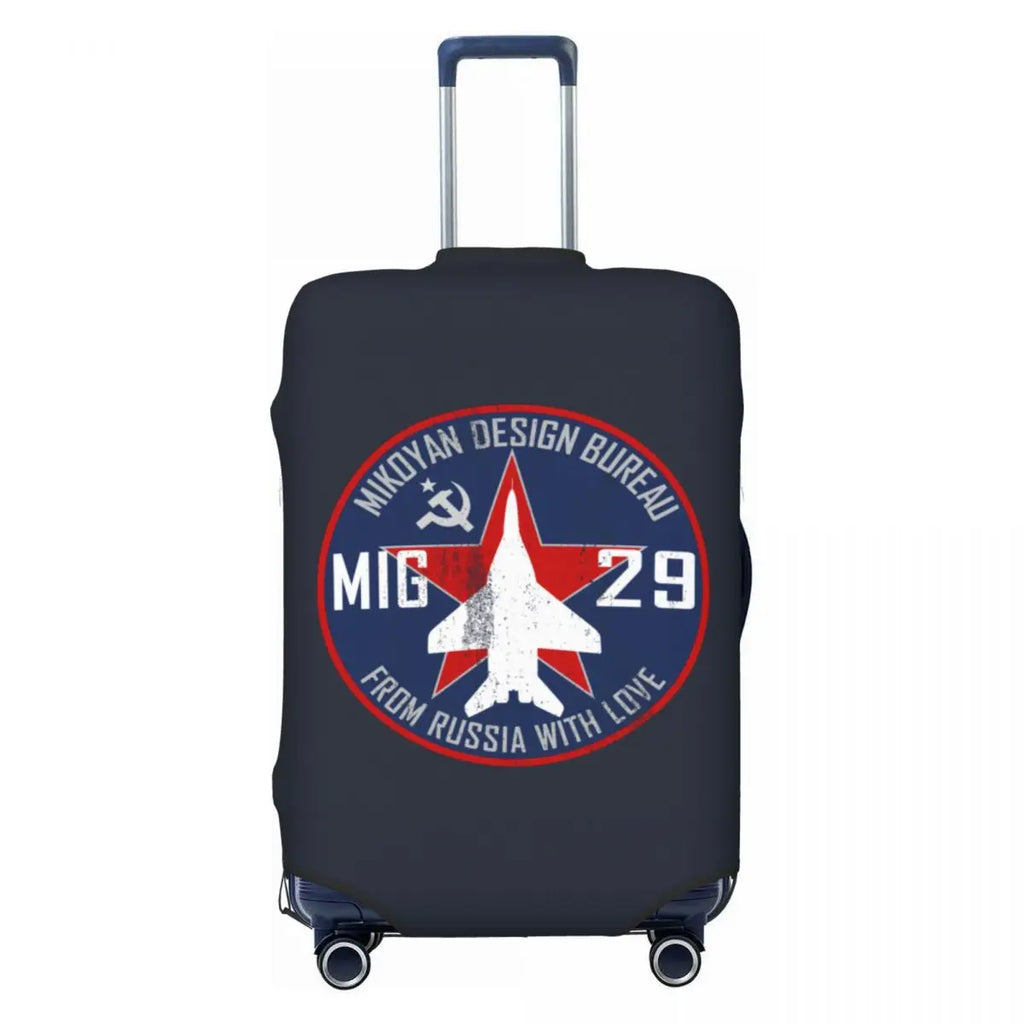 Custom Fashion Airbus Fighter Pilot Luggage Cover Protector Washable Aviation Airplane Travel Suitcase Covers