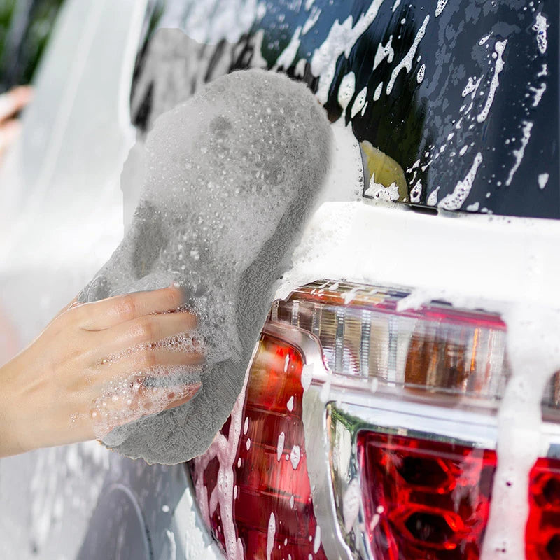 Ultra Fine Microfiber Car Wash Sponge Block Soft Large Motorcycle Car Care Details Brush Pad Cleaning Towel Auto Washing Stuff