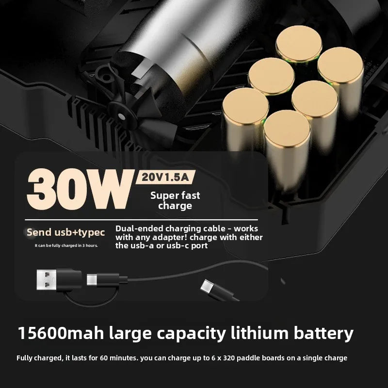 Wireless High Power Electric Inflator Deflator Digital Display Auto Shut Off Portable Outdoor SUP Tent Raft Tire Kayak Air Pump
