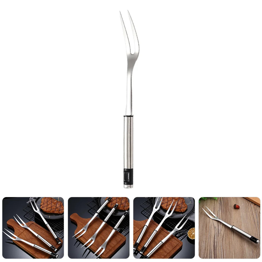 Cooking Meat Fork Stainless Steel Barbecue Spit Kitchen Equipment Spoon and Spatula Bbq