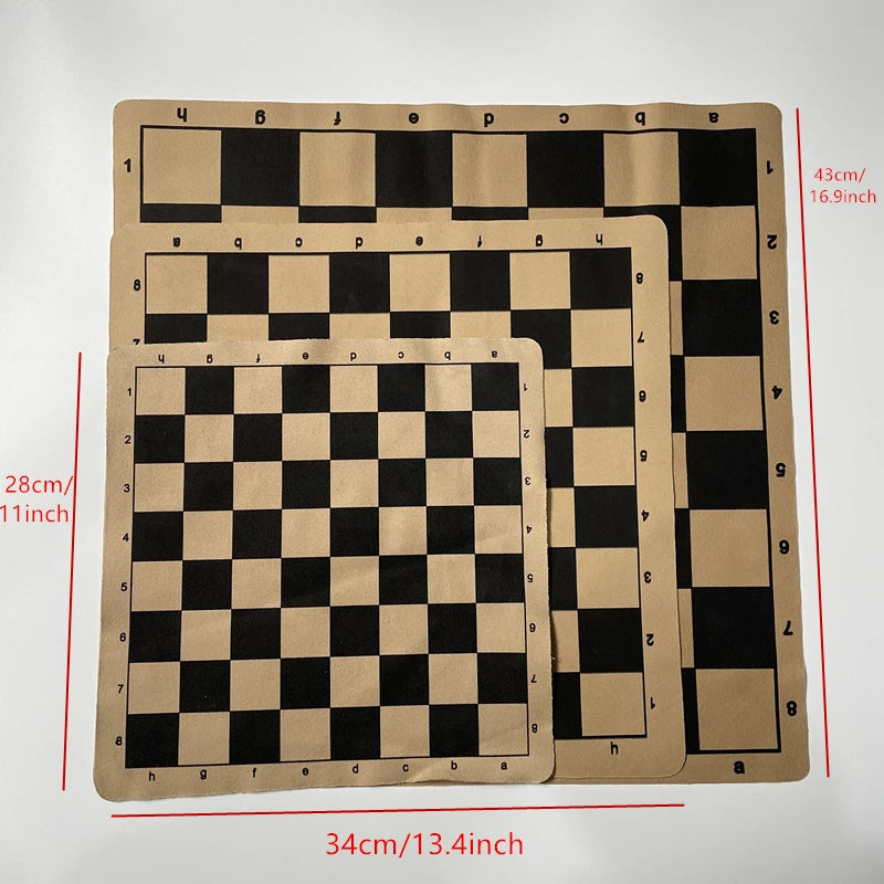 International Chess Board 28/34/43cm/16.93inch Foldable Material International Foldable Game Chess Entertainment