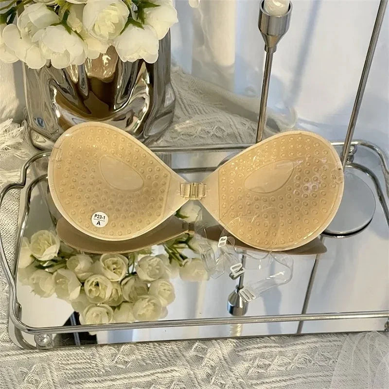 Sexy One-piece Strapless Bra Pad Women Invisible Brassiere Underwear Breast Petals Adhesive Lift Up Stick Bralette Lingerie