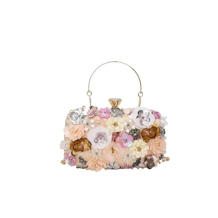 2025 Winter Women Evening Bags For Women Luxury Floral Rhinestones Shoulder Crossbody Bags Party Wedding Clutch Ladies Handbags
