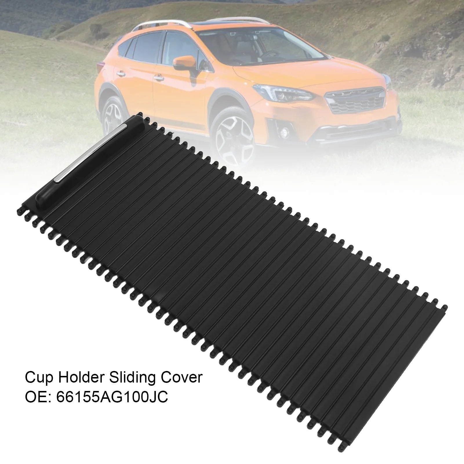 Car Accessories Center Console Slide Roller Cup Holder Blind Cover 66155AG100JC Replacement for SUBARU Impreza WRX XV Legacy