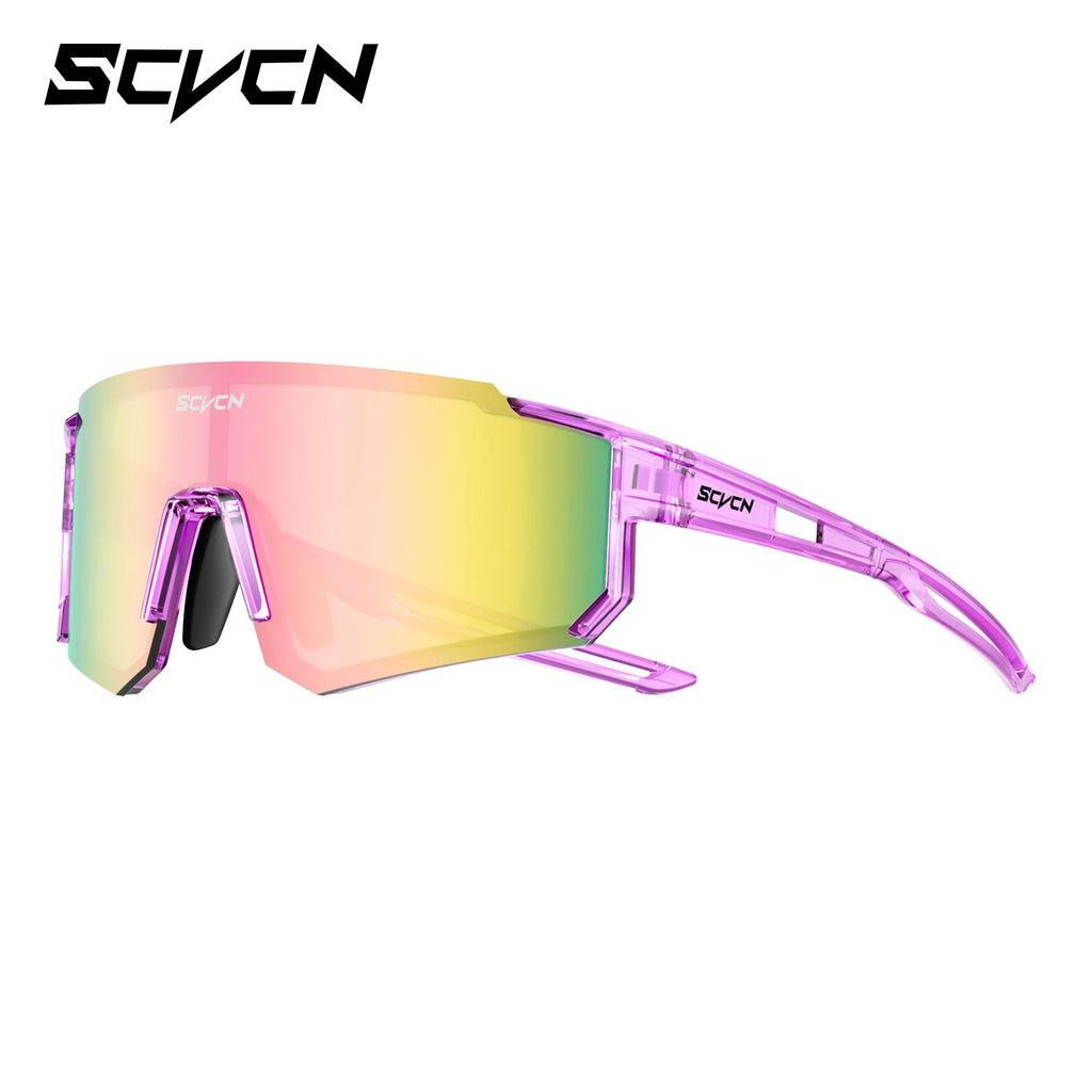 SCVCN UV400 Mountaineering Cycling Protective Glasses Running Sunglasses Stylish Hiking Driving Glasses MTB Sports Sunglasses