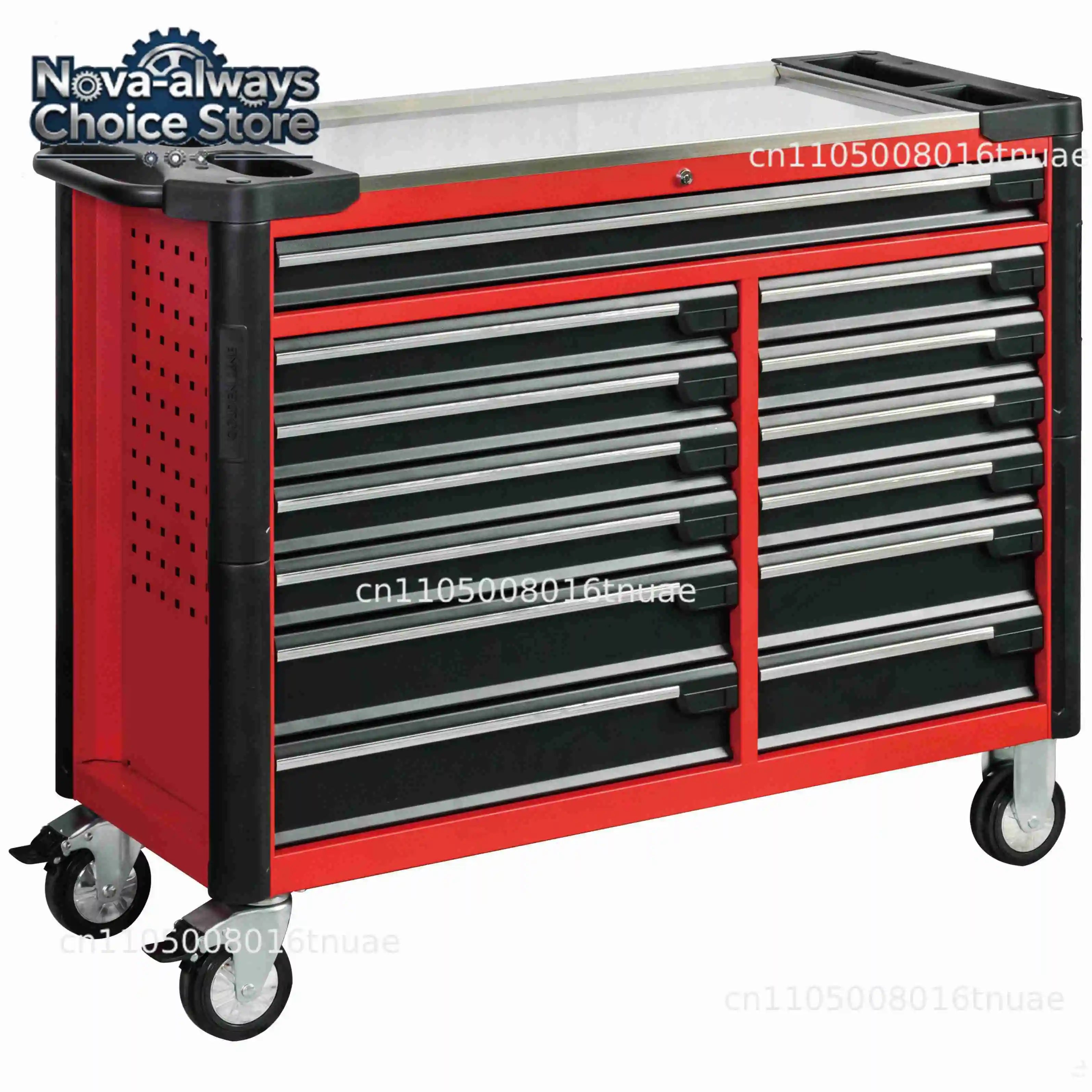 Gold wire high-grade 8-drawer metal steel storage trolley can be customized OEM garage roller tool cabinet workshop