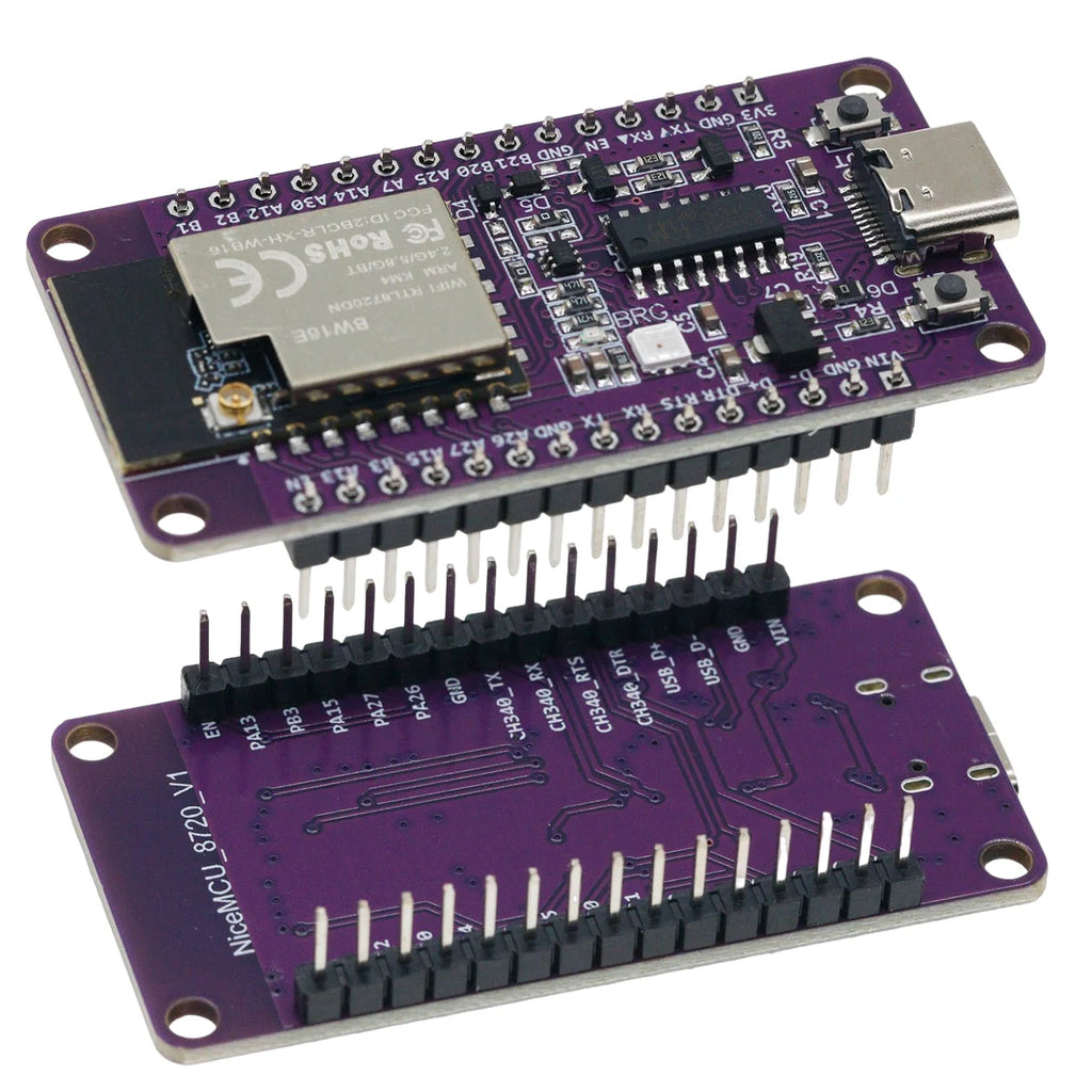 RTL8720DN dual band WiFi Bluetooth BLE module NICEMCU BW16 development board compatible Arduino