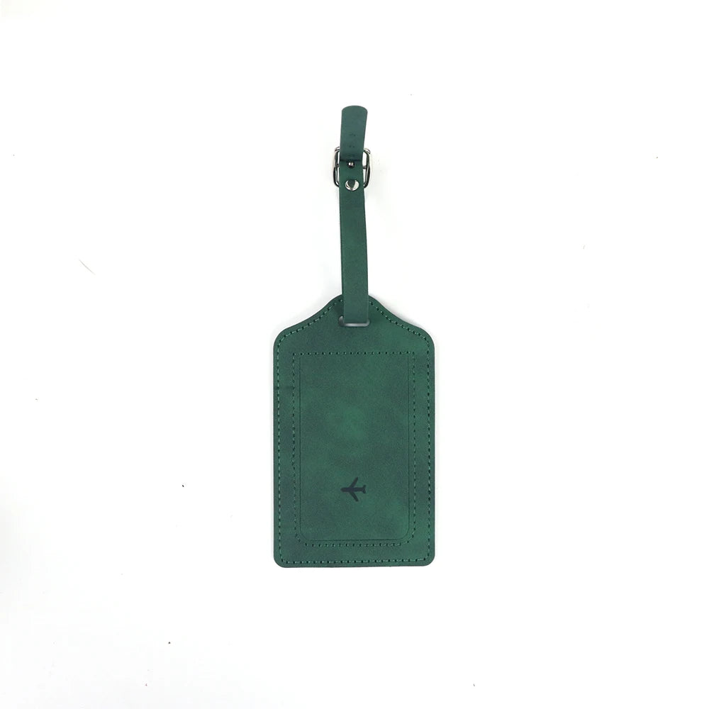 Customized Name PU Leather Name Tag Travel Anti-Loss Accessory Luggage Tag Leather Luggage Boarding Pass