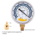 63mm Vacuum Gauge Pressure Gauge Accurate Air Gauge Instrument for Vacuum Pump 0-14psi Dial Display G1/8in Connector